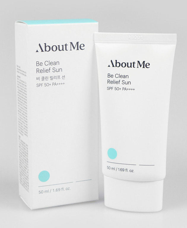 BE Clean Relief Sun SPF50+ PA++++ 1.69oz / 50ml Non-nano,Vegan K-Beauty [ABOUT ME] Korean Beauty