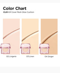 Kill Cover Mesh Glow Cushion Set (+Refill) [CLIO] Korean Beauty