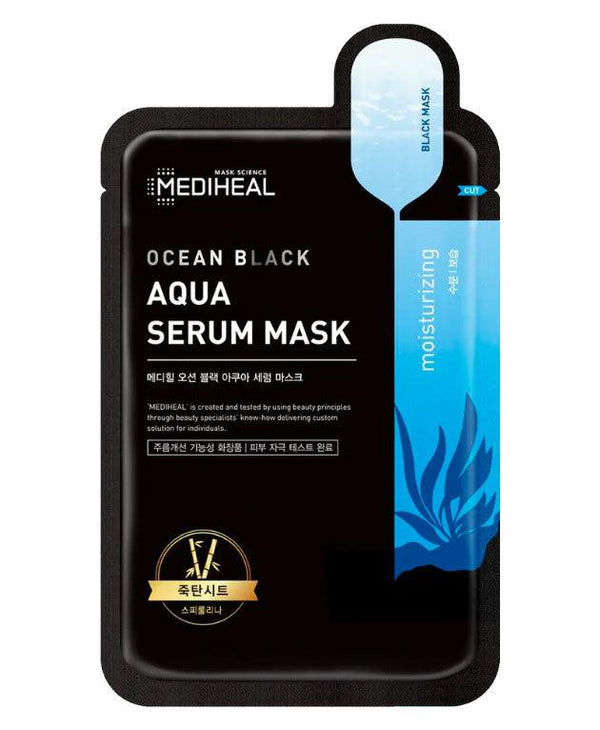 Ocean Black Aqua Serum Mask, 5 PACK [MEDIHEAL] Korean Beauty - K Beauty 4 Biz