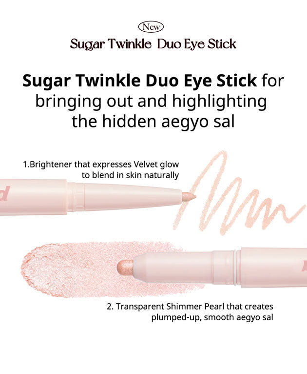 Sugar Twinkle Duo Eye Stick [PERIPERA] Korean Beauty