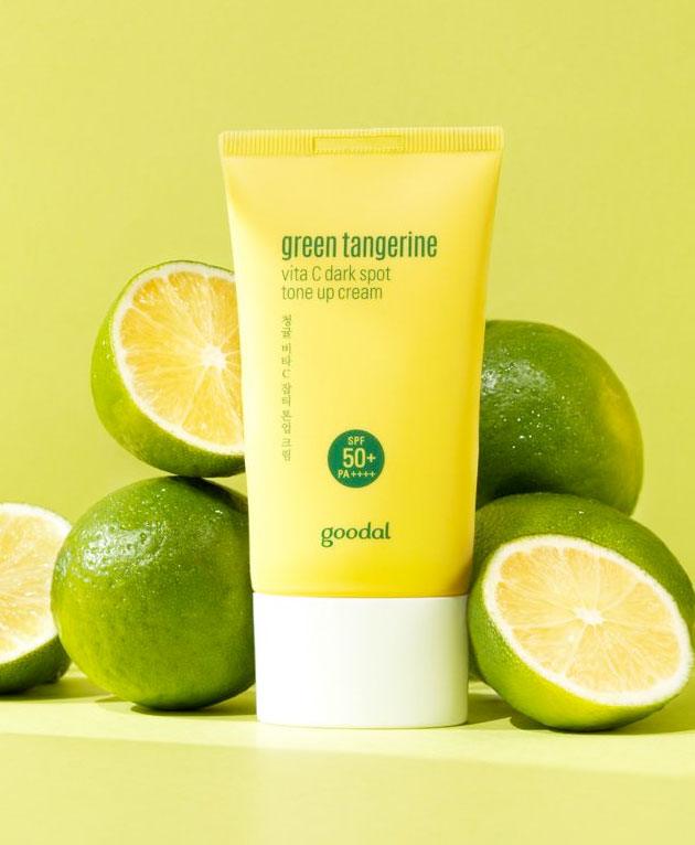 Green Tangerine Vita C Dark Spot Tone Up 50SPF PA++++Sun Cream [GOODAL] Korean Beauty - K Beauty 4 Biz